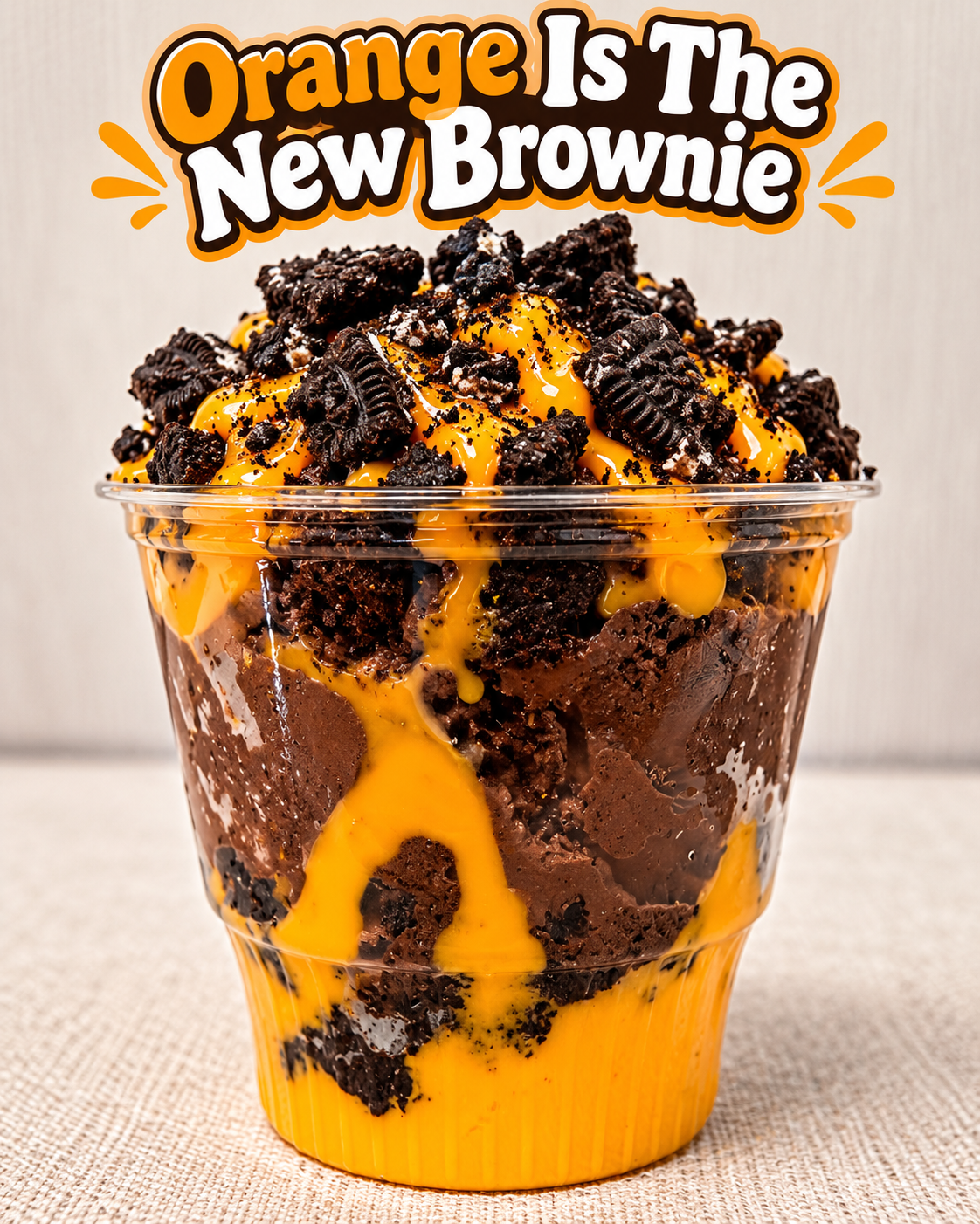Orange Is The New Brownie Stuffed Cup