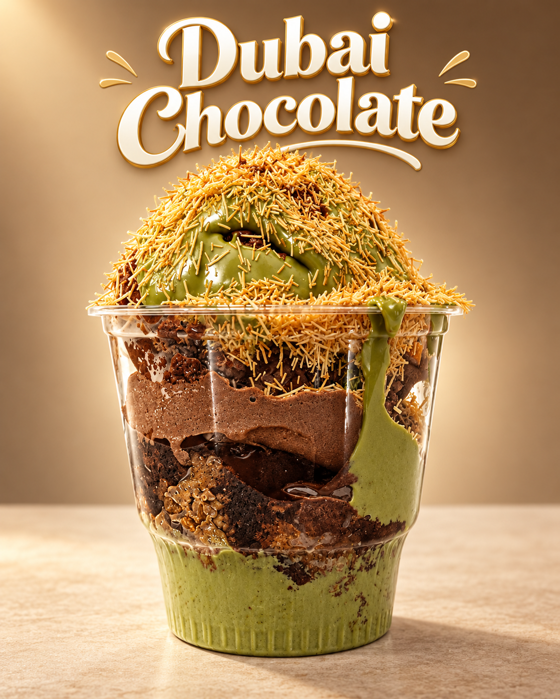 Dubai Chocolate Stuffed Cup